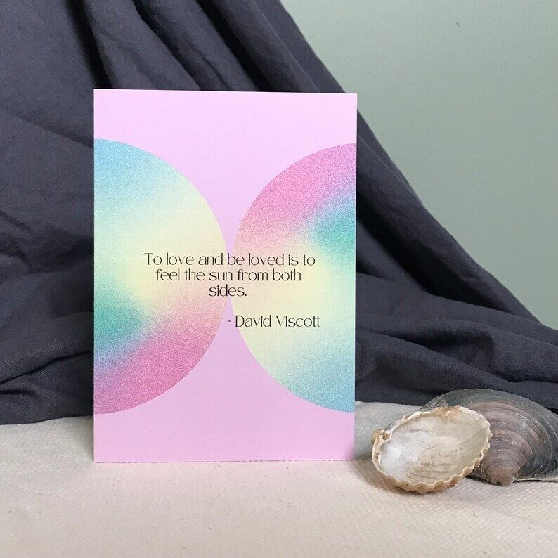 Biglietto di matrimonio/amore - Amare ed essere amati significa sentire il sole da entrambi i lati Citazione di Viscott