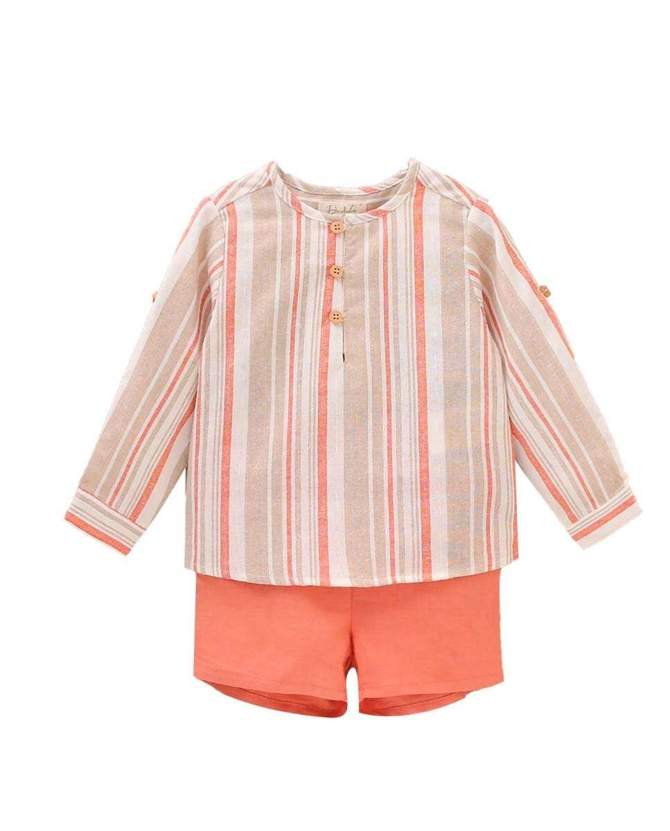 Set neonato di pantaloncini a maglia a maniche lunghe