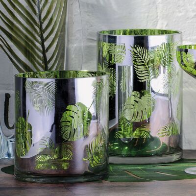 Lampada Uragano Foglie Tropicali Grande