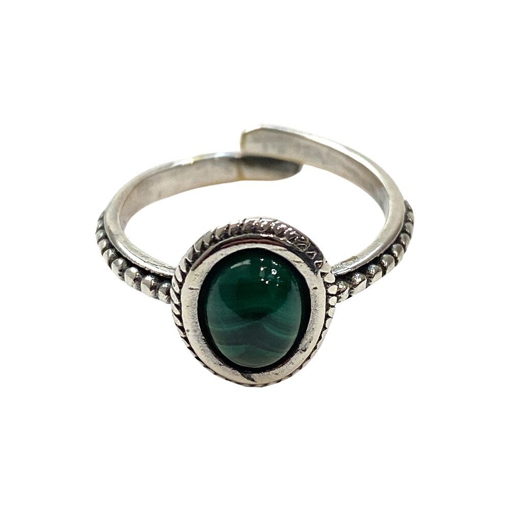 Anillo ajustable bañado en plata (#39)