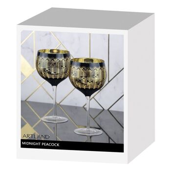 Lot de 2 verres à gin Midnight Peacock 8