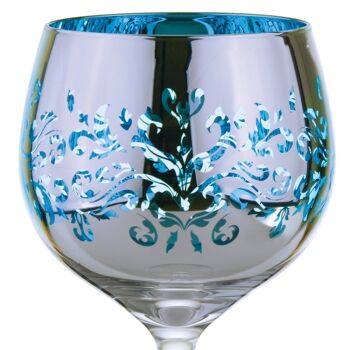 Set de 2 Verres à Gin Filigrane Bleu 4