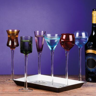 7 Piece Long Stem Liqueur Set