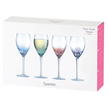 Ensemble de 4 verres à vin moucheté 8