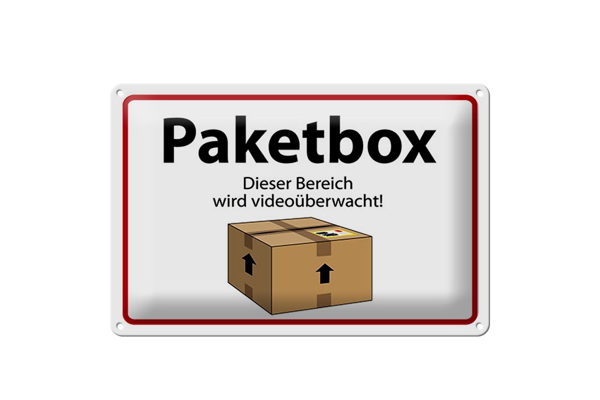 Targa in metallo con scritta video cassetta dei pacchi 30x40 cm