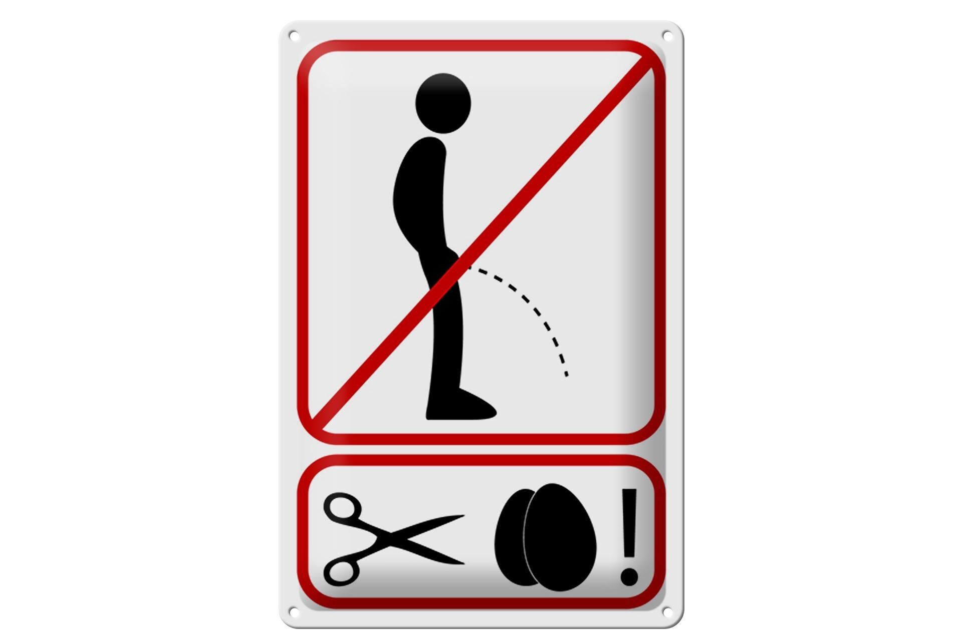 Blechschild Spruch 30x40 cm Eier in gefahr Schild