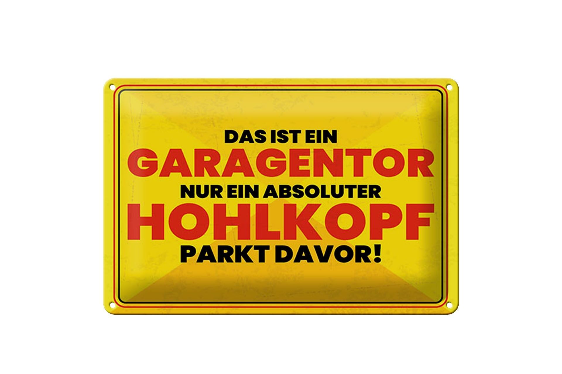 Targa in metallo con scritta 30x40 cm solo porta del garage, targa a testa cava