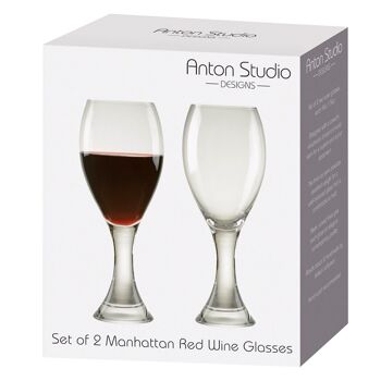 Lot de 2 verres à vin rouge Manhattan 8