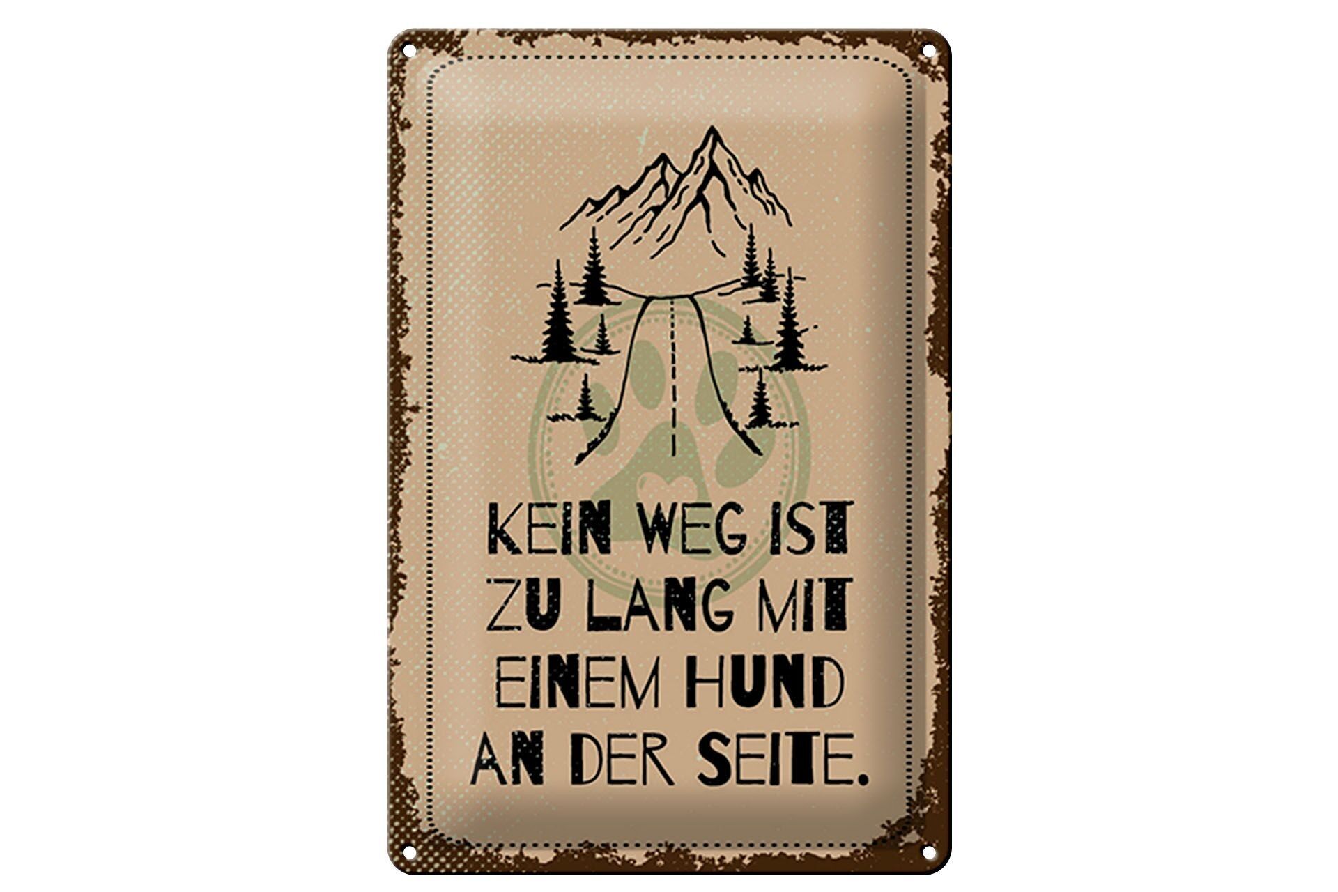 Targa in metallo con scritta 30x40 cm Targa per cani assolutamente non troppo lunga