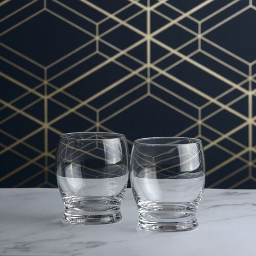 Set of 2 Manhattan Whisky Glasses