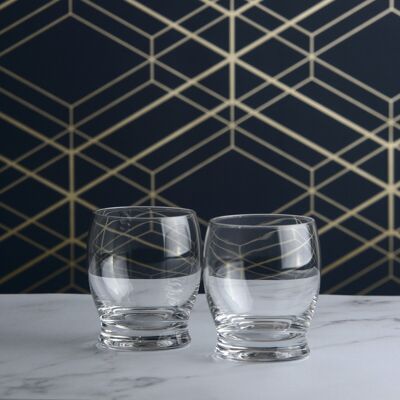 Set di 2 bicchieri da whisky Manhattan