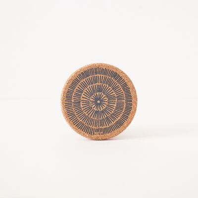 Eco Cork Coaster Sandy Lines | Sustainable Homeware & Gift