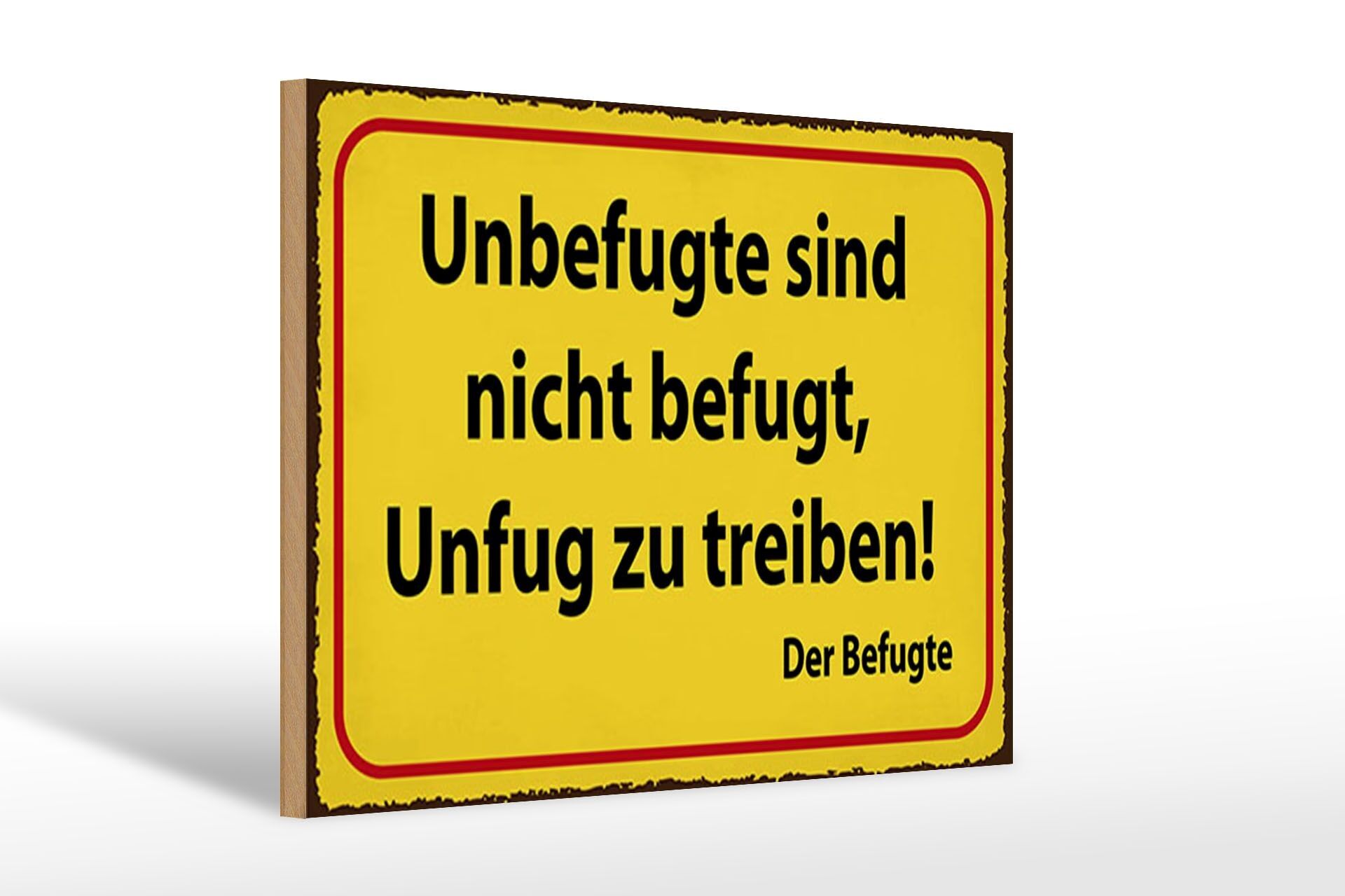 Letrero de madera que dice 12x18 cm Letrero no autorizado no autorizado
