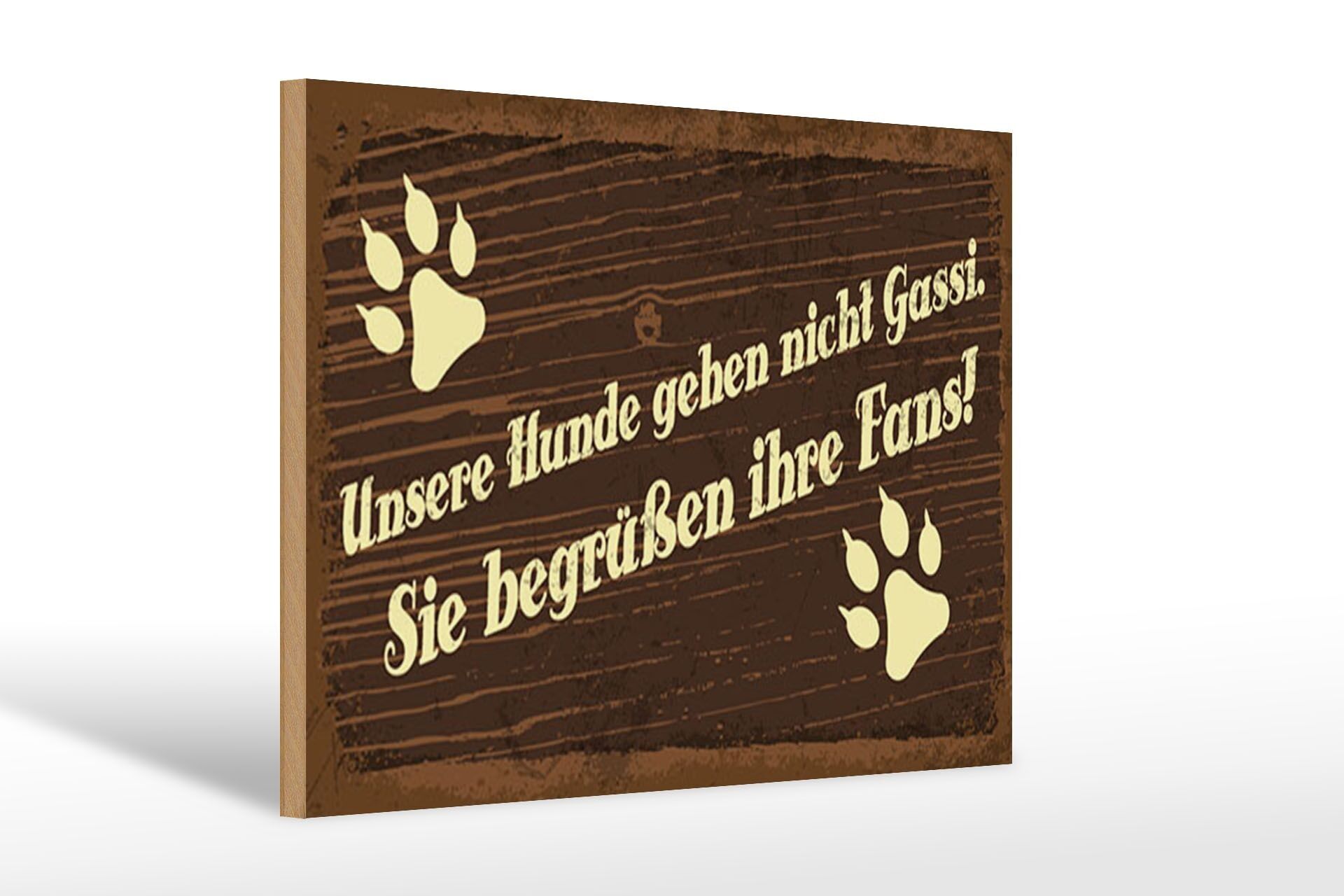 Cartello in legno con scritta 12x18 cm Cartello dei nostri appassionati di passeggiate con cani