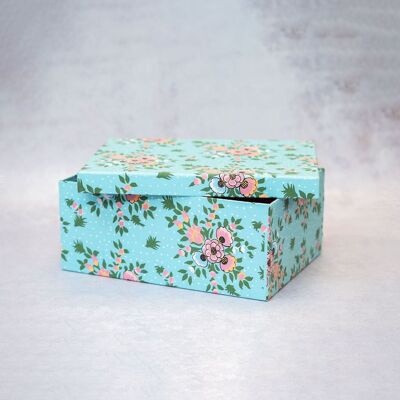 Set di 3 scatole regalo indiane blu