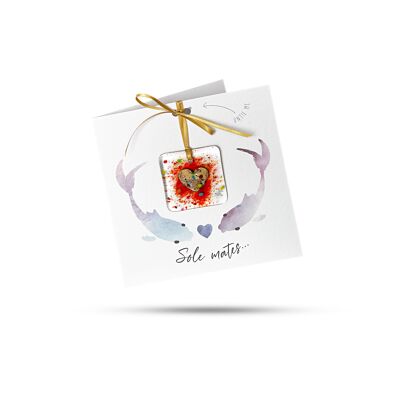 Sole Mates - Fused Glass Present Card