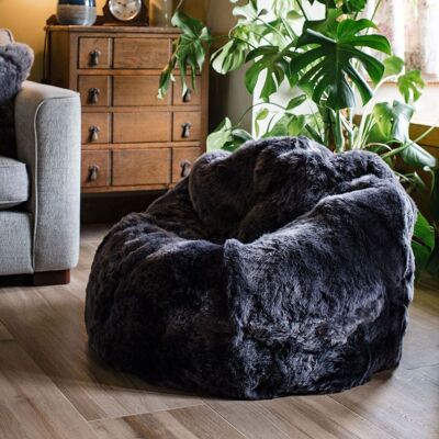 Icelandic Graphite Shorn Sheepskin Beanbag