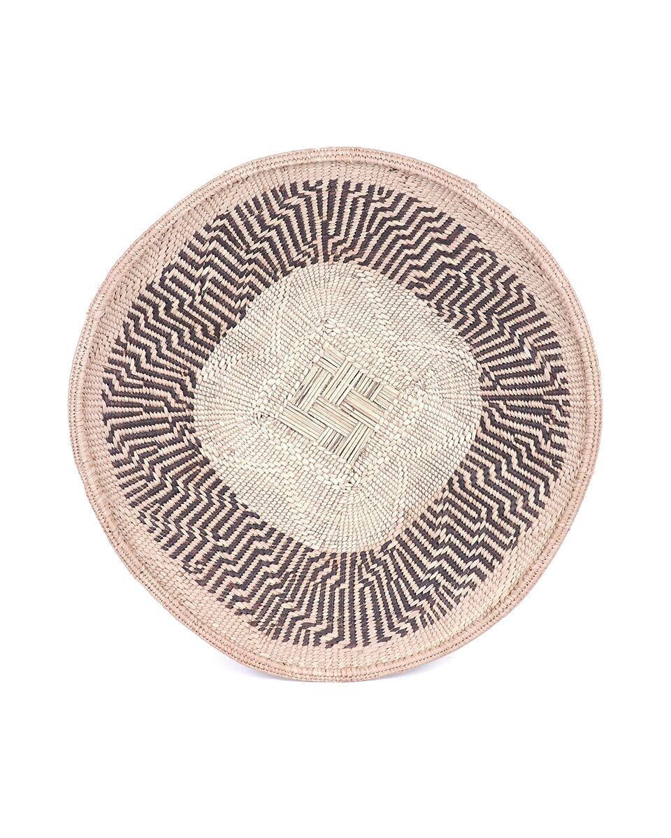 INE: Cestino da parete marrone medio e naturale: 36 cm di diametro