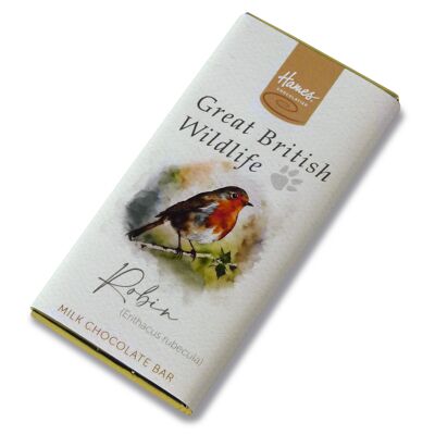 Barretta di cioccolato al latte British Wildlife Range - Robin