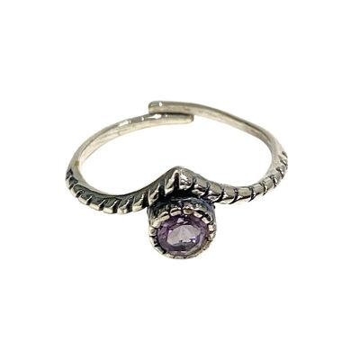 Bague ajustable plaquée argent (#26)