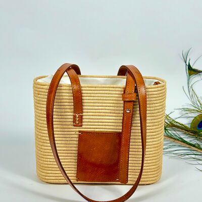 Large Women's Raffia Tote Bag, Raffia Handbag, Raffia Bag.