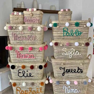 Baúl de juguetes personalizado, Pompones TOY BOX - VENTA AL POR MAYOR.