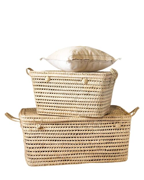 WICKER STORAGE TRUNK - CHEST AND STORAGE BASKET