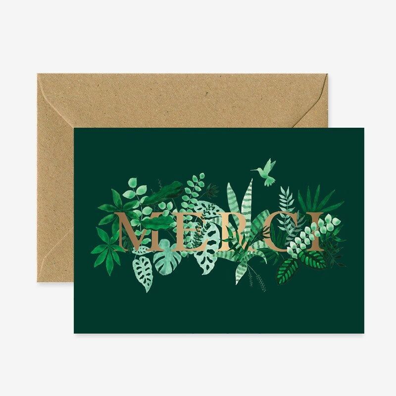 MERCI letters - Thank you Greeting card