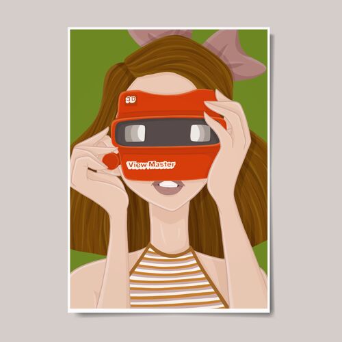 Vintage Retro Style Viewmaster Art Print