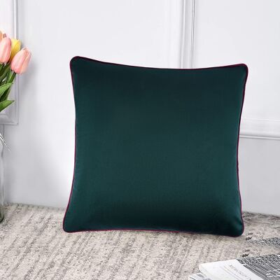Fodera per cuscino in velluto 18 x 18 - Verde bottiglia