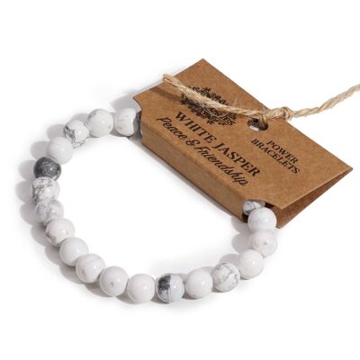Bracelet Énergie - Jaspe Blanc