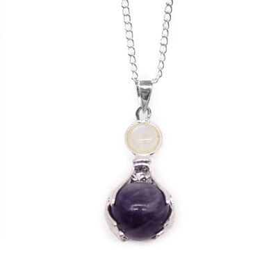 Healing Hands Gemstone Pendant - Amethyst