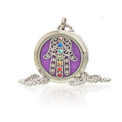 Aromatherapy Jewelry Necklace - Hamsa Chakra - 30mm
