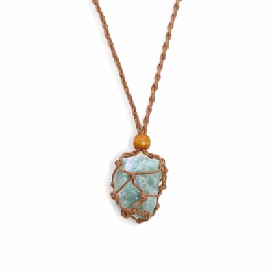Collier Cordons Precious Piers 45 cm - Marron