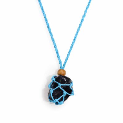 Collier Cordons Precious Piers 45 cm - Bleu
