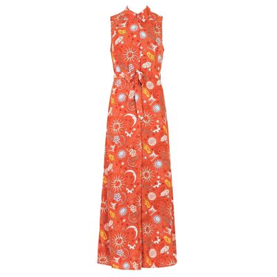 MODOMIR vestido bohemio pimentón