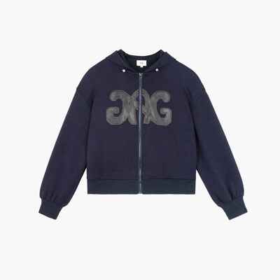 Sweat à capuche zipé AKARAN marine