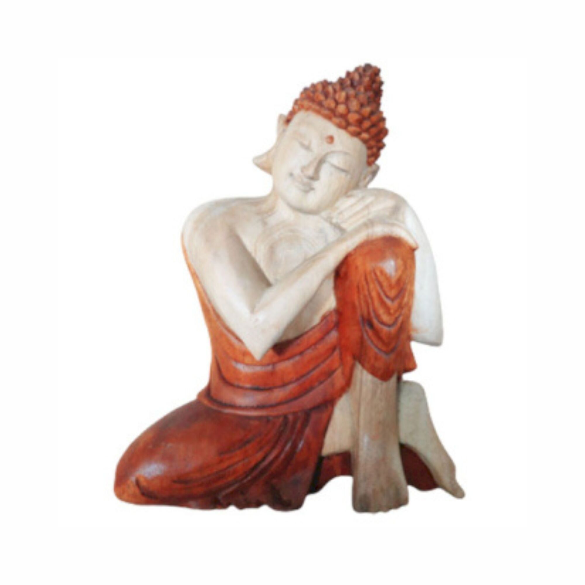 Handgeschnitzte Buddha-Statue – 25 cm denkend