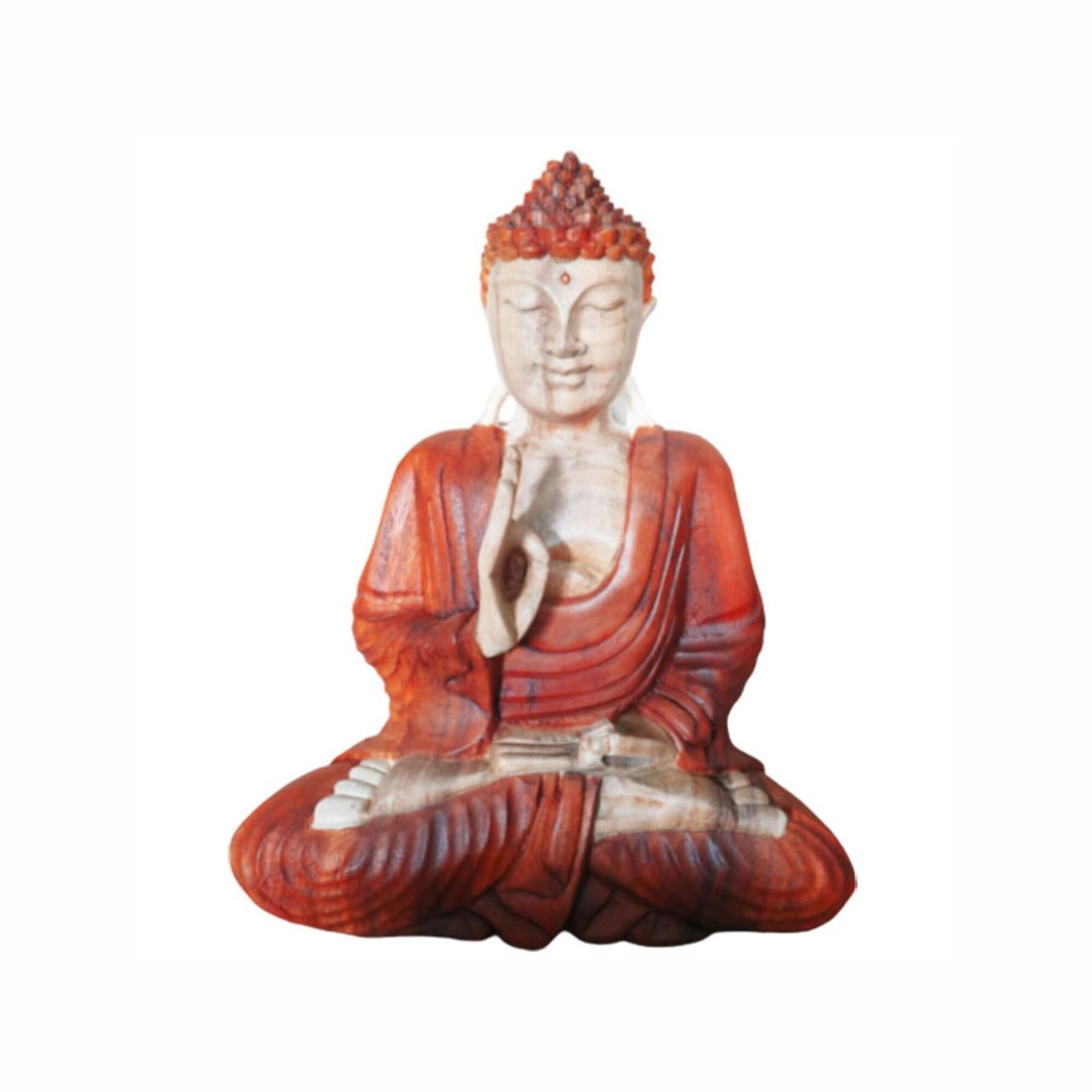 Handgeschnitzte Buddha-Statue – 30 cm ohne Zweifel