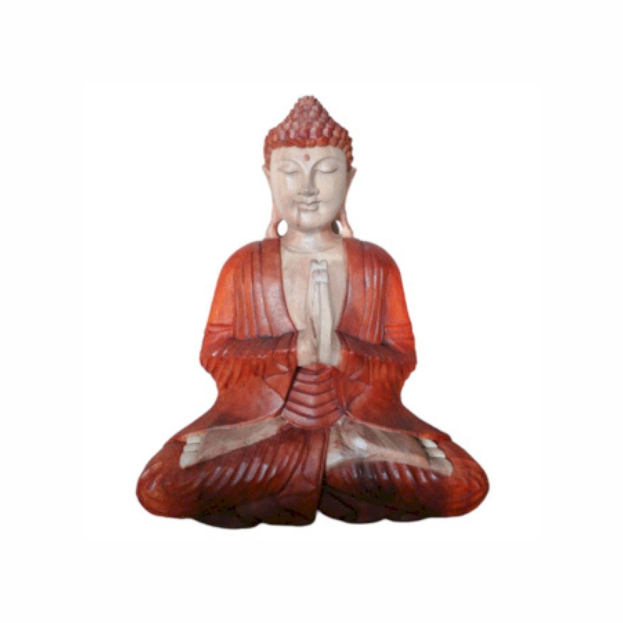 Handgeschnitzte Buddha-Statue – 40 cm. Willkommen