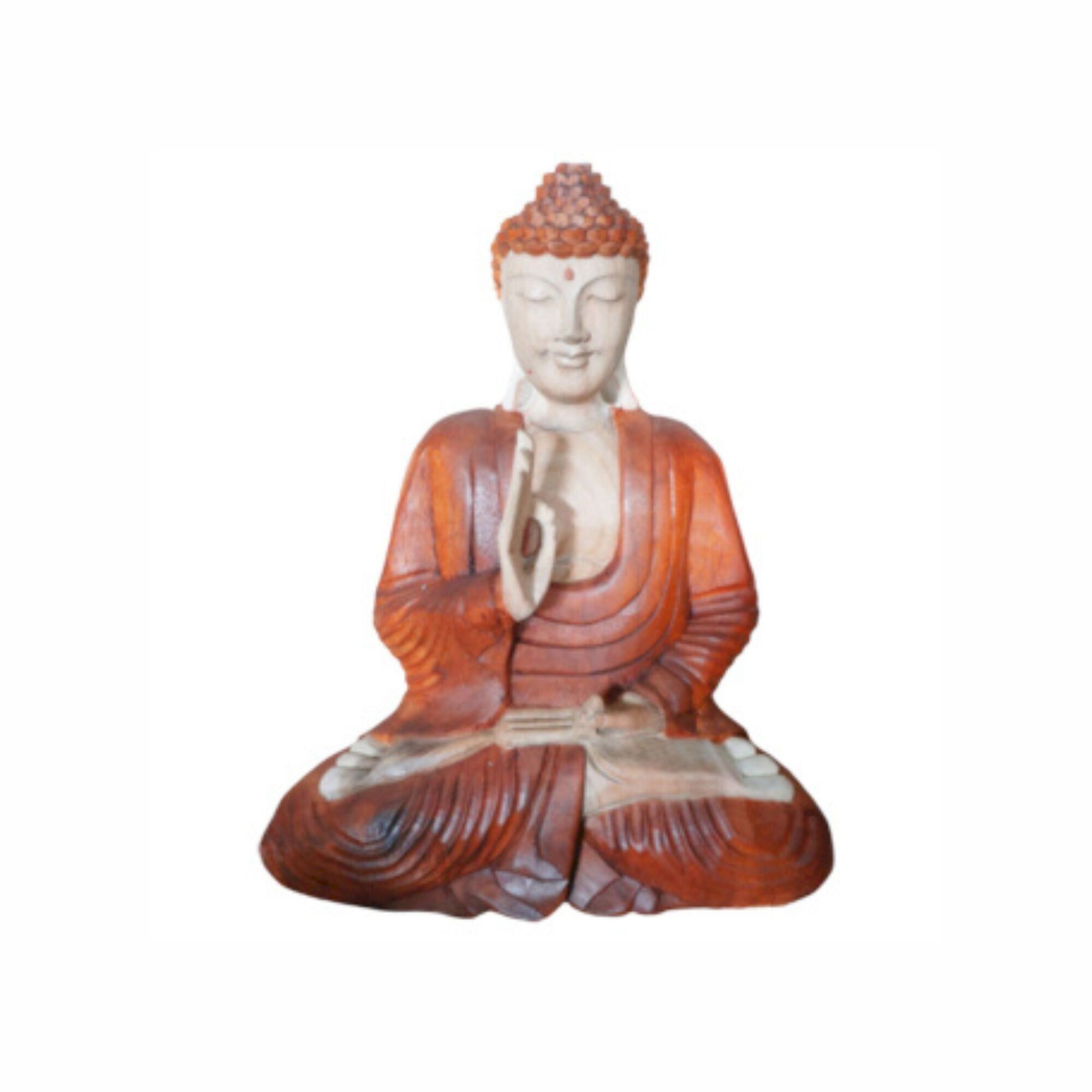 Handgeschnitzte Buddha-Statue – 40 cm. Lehrübertragung