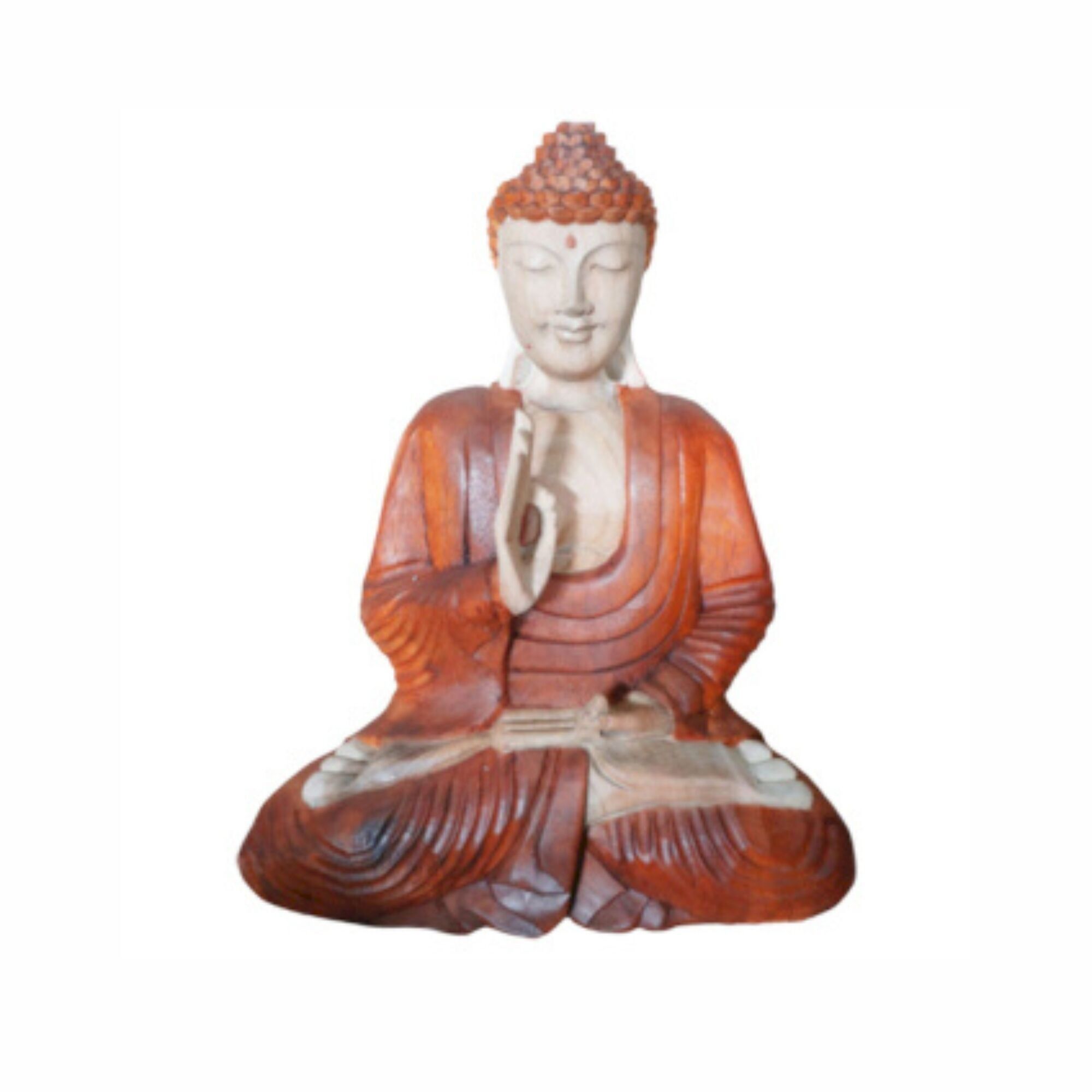 Handgeschnitzte Buddha-Statue – 60 cm. Lehrübertragung