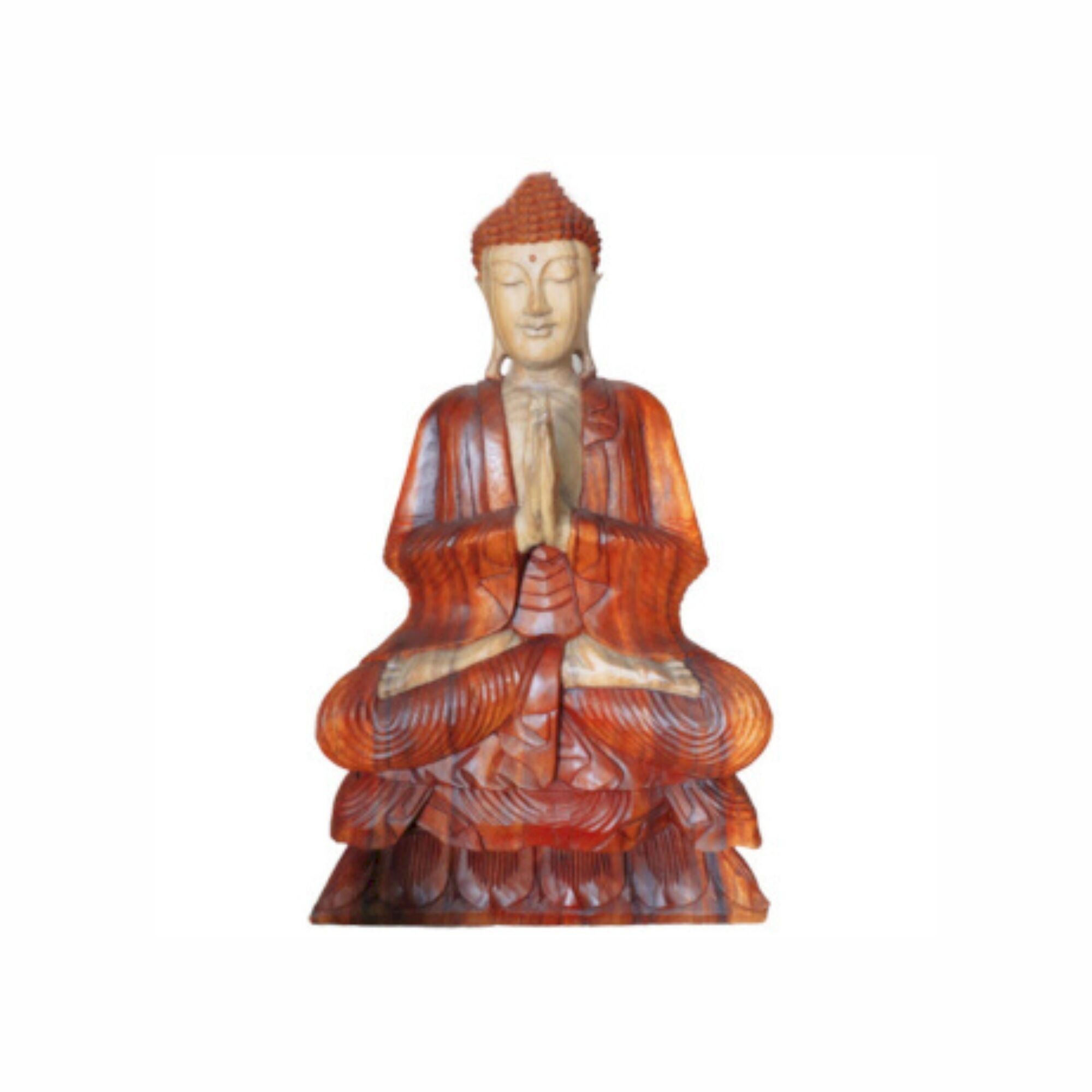 Handgeschnitzte Buddha-Statue – 80 cm. Willkommen