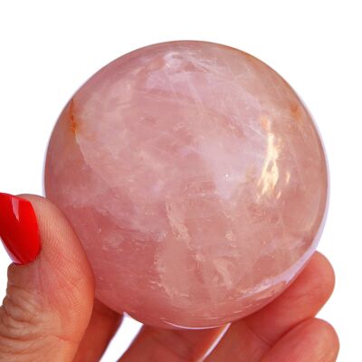 Sfera di quarzo rosa (50mm - 65mm)