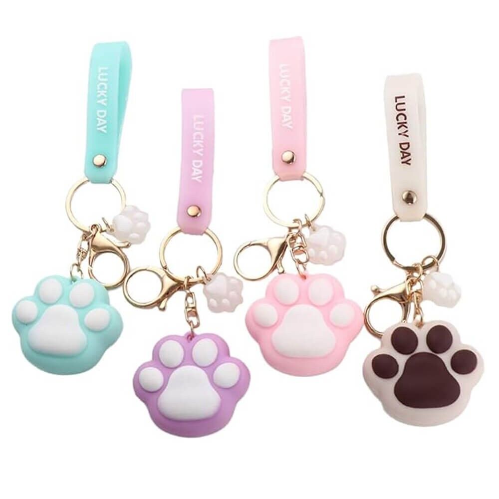 Llavero con forma de pata de perro