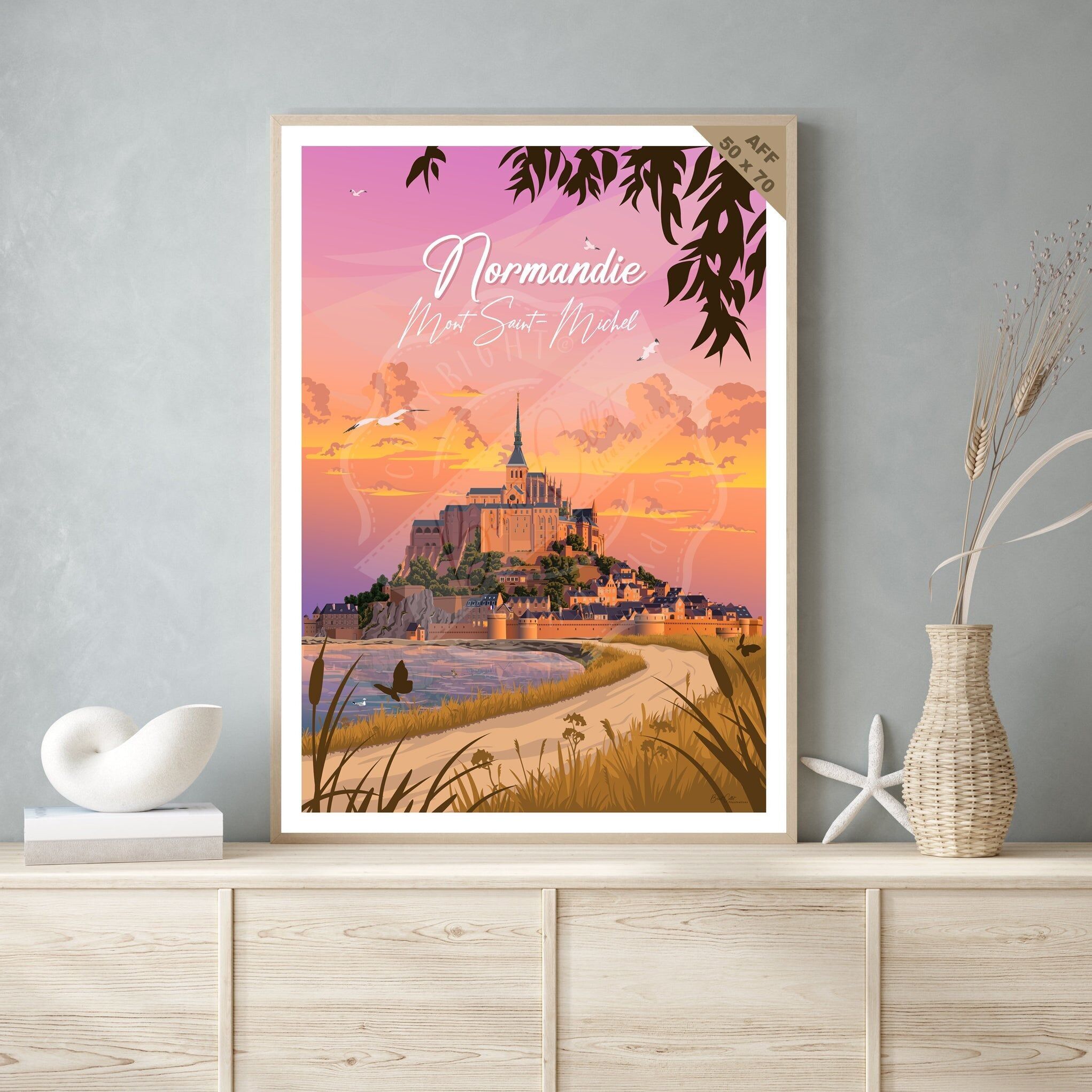 Normandia - Mont Saint-Michel (Poster)
