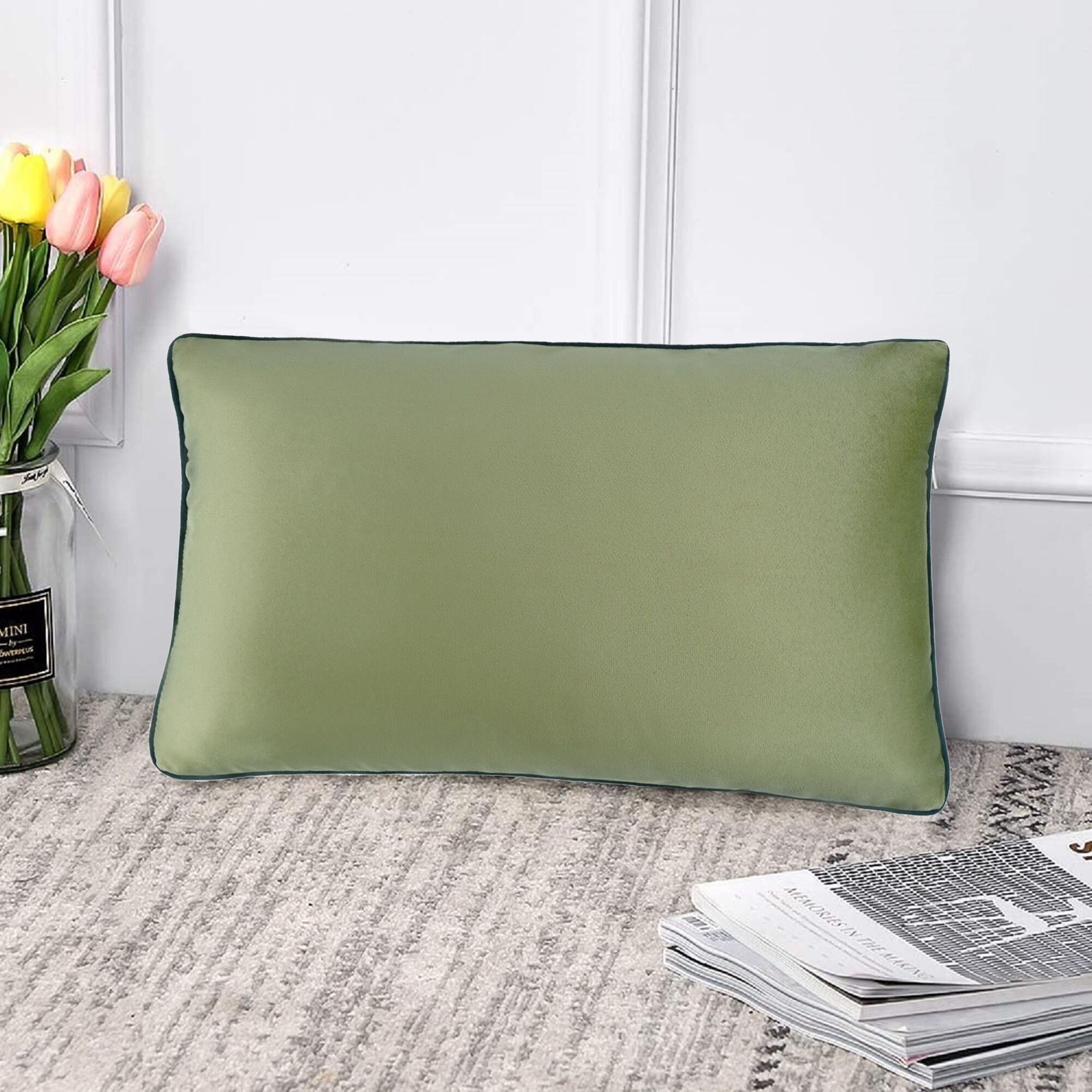 Funda de cojín de terciopelo de 12 x 20 - Base de loro