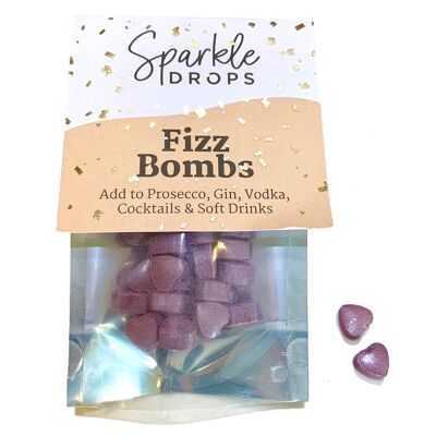 Sparkle Drops Fizz Bombs Blackcurrant Hearts 20g