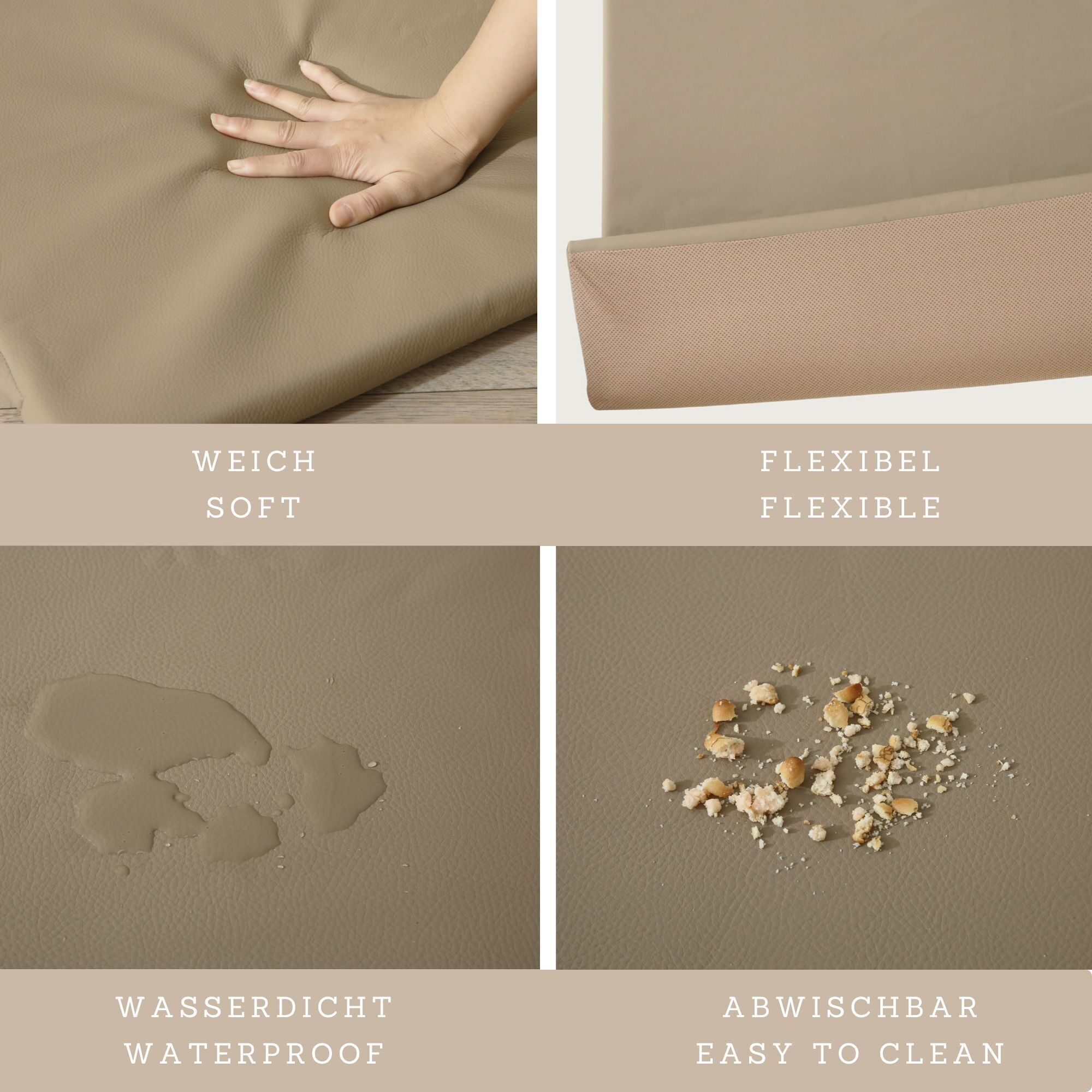 Hakuna Matte stylische Spielmatte für Baby aus veganem Leder