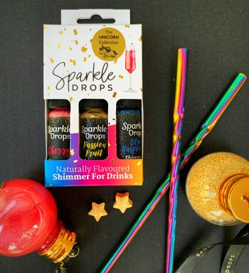 Sparkle Drops Shimmer Sirop 30ml Coffret Cadeau - 12 Licorne 3
